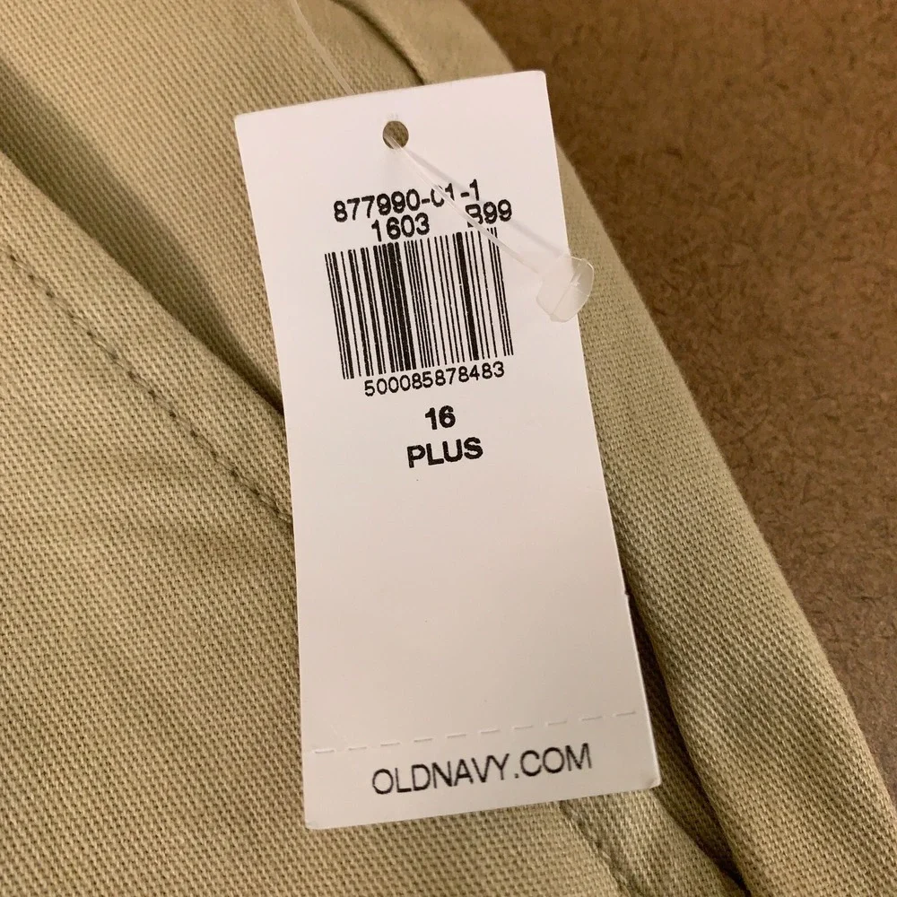 Old Navy Girls Size 16 Plus Khaki Skinny School Uniform Pants NWT *Flaw